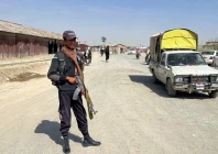 a police officer stands guard along a road leading to the border crossing along the pakistan afghanistan in balochistan province in chaman on february 27 2026 photo reuters
