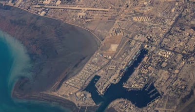an aerial view of the iranian shores and port of bandar abbas in the strait of hormuz december 10 2023 photo reuters an aerial view of the iranian shores and port of bandar abbas in the strait of hormuz december 10 2023 photo reuters