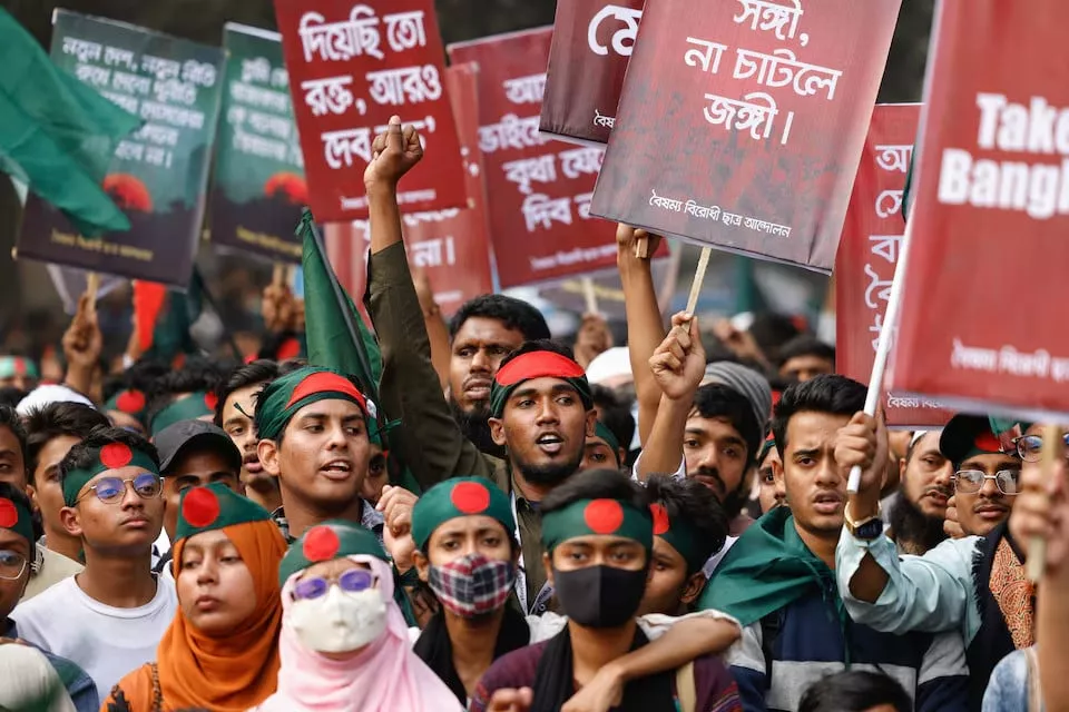 bangladeshis rally in dhaka to mark student uprising sheikh hasina s ouster bangladeshis rally in dhaka to mark student uprising sheikh hasina s ouster
