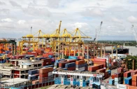 container cranes lie non operational at the chittagong port in chittagong on june 29 2025 as export and import activities remained suspended due to an ongoing protest by employees of the national board of revenue nbr over reform issues by bangladesh s interim government photo afp