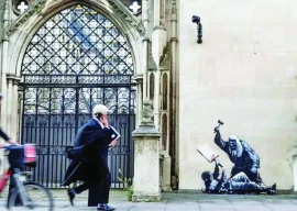 banksy s mural strikes a blow at the law