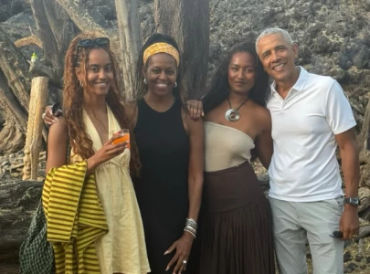 barack and michelle obama share rare family photo for sasha s 24th birthday