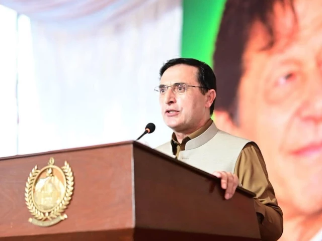 pakistan tehreek e insaf pti chairman barrister gohar ali khan speaking with party workers at an event on august 30 2026 photo meta pakistan tehreek e insaf pti chairman barrister gohar ali khan speaking with party workers at an event on august 30 2026 photo meta