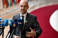 france s foreign affairs minister jean noel barrot speaks to the press as he arrives for the eu foreign affairs council in brussels on february 23 2026 photo afp