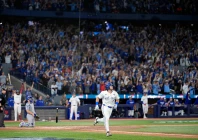 toronto blue jays addison barger hits a grand slam home run against the los angeles dodgers during the sixth inning in game one of the 2025 world series at rogers center on october 24 2025 in toronto ontario photo afp toronto blue jays addison barger hits a grand slam home run against the los angeles dodgers during the sixth inning in game one of the 2025 world series at rogers center on october 24 2025 in toronto ontario photo afp