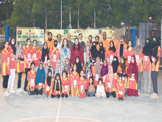 girls and boys basketball teams are seen with chief guest maryam tariq and kba officials on the first day of sswmb inter academy girls and boys basketball tournament at abdul nasir courts on tuesday photo kba girls and boys basketball teams are seen with chief guest maryam tariq and kba officials on the first day of sswmb inter academy girls and boys basketball tournament at abdul nasir courts on tuesday photo kba