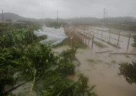 farmland is flooded by heavy rain brought by typhoon bavi in wenzhou zhejiang province china july 12 2026 photo reuters