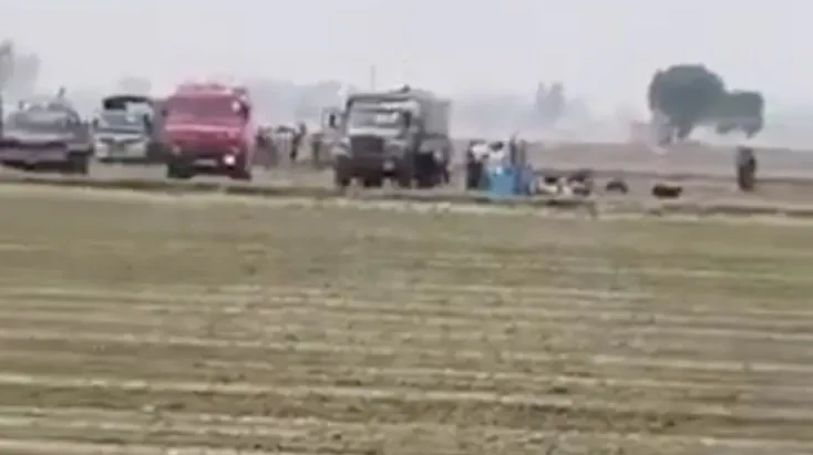 a field in bathinda with wreckage of a french manufactured rafale fighter image courtesy bbc a field in bathinda with wreckage of a french manufactured rafale fighter image courtesy bbc