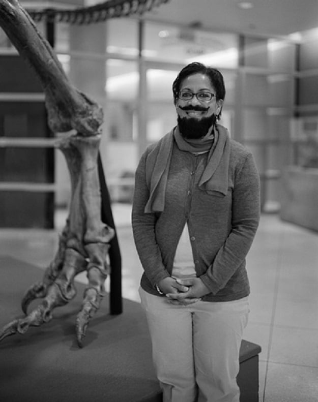 Paleontologist Lisa White of the UCMP was one of many Berkeley women scientists who jumped in the league. PHOTO: BEARDED LADY PROJECT