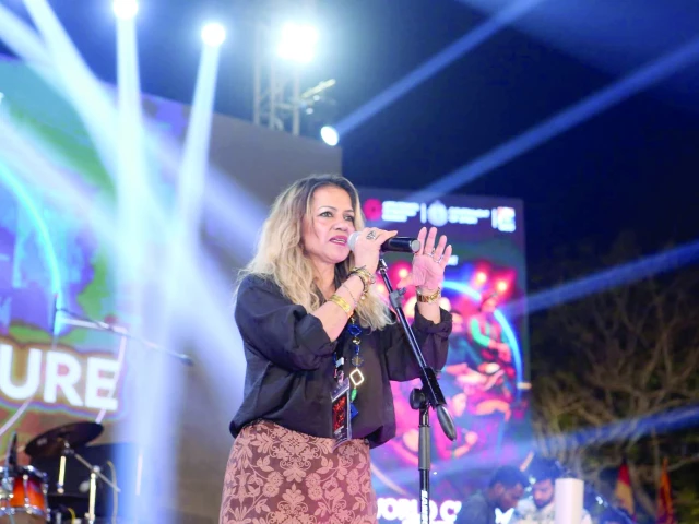 shireen jawad performs during the world culture festival at the arts council photo express shireen jawad performs during the world culture festival at the arts council photo express