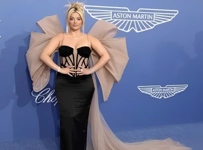 global affair singer bebe rexha stuns in faraz manan at cannes