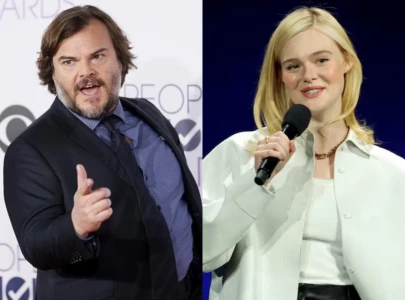 jack black reacts with humour after elle fanning calls him the hottest man she s ever seen