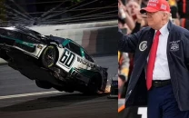 shocking daytona 500 crash sees car flip mid air hours after trump s appearance
