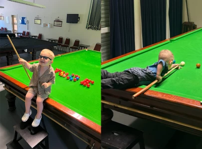 2 year old breaks two guinness records with snooker trick shots becomes youngest to do so