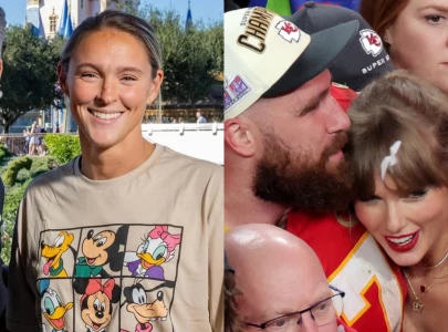 kylie kelce playfully pushes back on travis kelce s claim that he and taylor swift don t argue kylie kelce playfully pushes back on travis kelce s claim that he and taylor swift don t argue