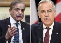prime minister shehbaz sharif l and canadian prime minister mark carney photos file prime minister shehbaz sharif l and canadian prime minister mark carney photos file