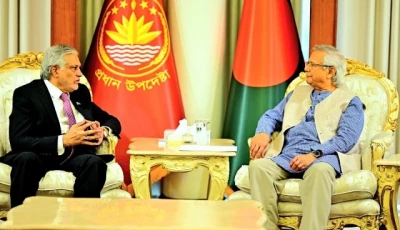 dpm dar in meeting with chief adviser of bangladesh professor muhammad yunus in dhaka on august 24 photo foreign office