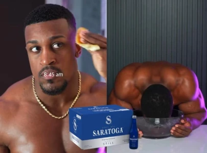 saratoga water sales surge after influencer ashton hall s ice water morning routine goes viral