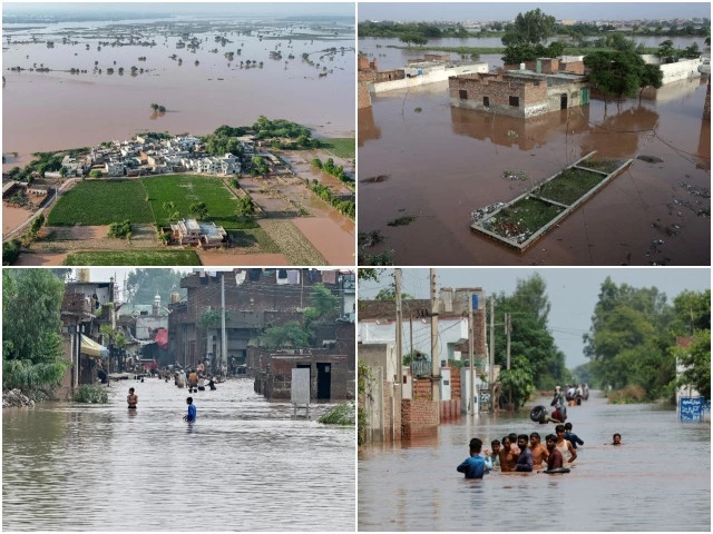 kartarpur a town in punjab province l bottom wazirabad district l upper qadirabad village near chenab river r bottom houses near the banks of flooded ravi river r upper photos afp reuters