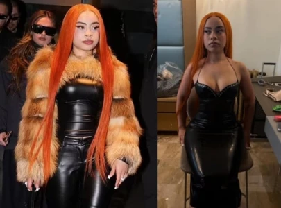 ice spice turns heads at paris fashion week after wardrobe malfunction in ripped leather dress ice spice turns heads at paris fashion week after wardrobe malfunction in ripped leather dress