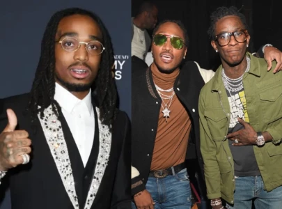 quavo teases potential young thug future collaboration while sharing trappa rappa bts