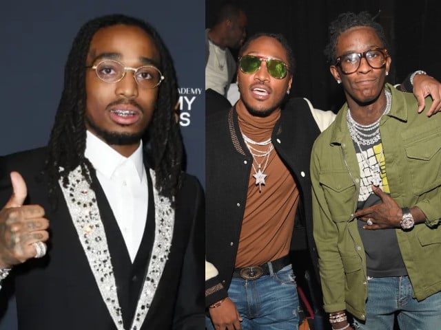 quavo teases potential young thug future collaboration while sharing trappa rappa bts