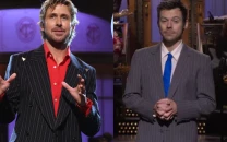 ryan gosling crashes harry styles snl musical performance after singer interrupted his monologue
