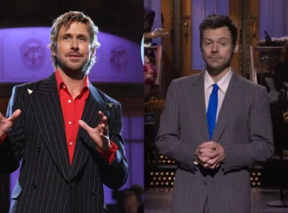 ryan gosling crashes harry styles snl musical performance after singer interrupted his monologue