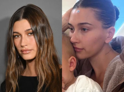 hailey bieber shares rare photo of son jack blues bieber in sweet moment