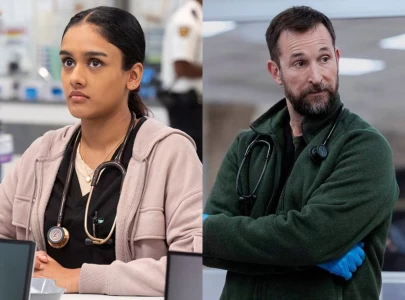 shabana azeez recalls prank on noah wyle that left her scared for my job on the pitt