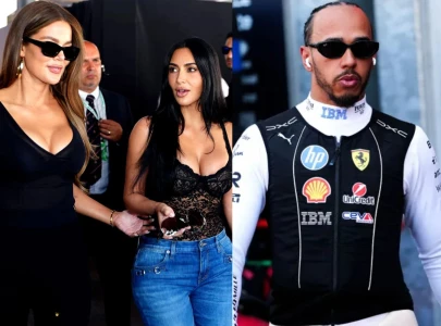 kim kardashian cheers on lewis hamilton at monaco grand prix alongside khlo kardashian