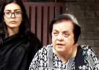 former federal minister shireen mazari addresses a news conference in islamabad her daughter imaan mazari can be seen in the rear side photo nni