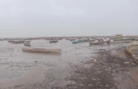 abandoned boats on sindh coast as cyclone bipajoy appraches on june 15