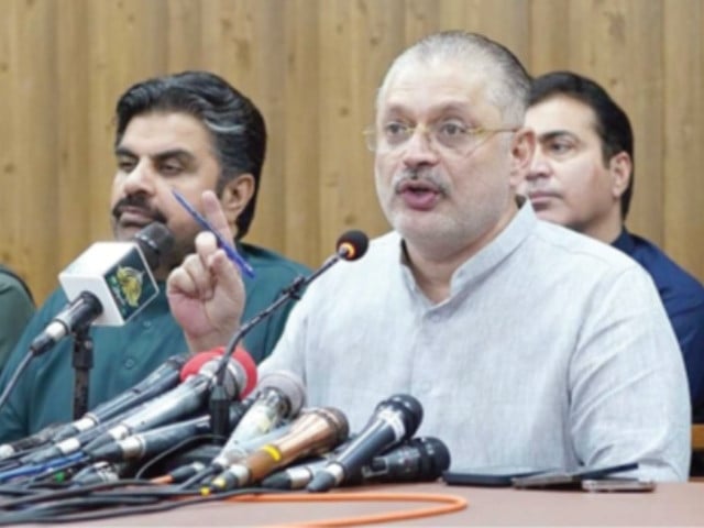 burning issue ppp leader sharjeel inam memon addresses a press conference on inflated electricity bills