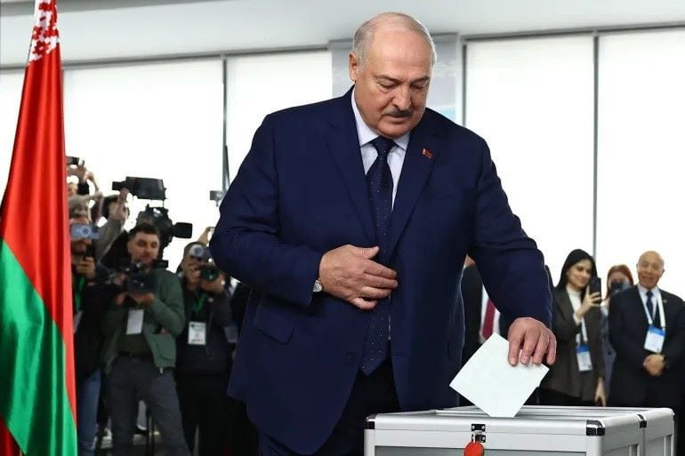 belarusian president and presidential candidate alexander lukashenko casts his ballot at a polling station in minsk photo reuters