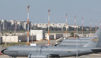 us military refueling aircraft spotting at ben gurion airport in tel aviv israel on feb 25 2026 photo anadolu ajans