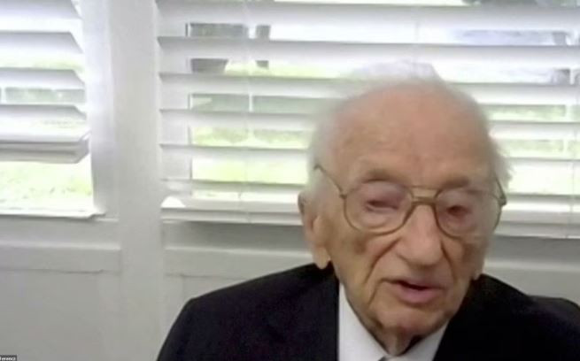 benjamin ferencz former chief prosecutor in the nuremberg trials speaks during a video interview from his home in delray beach florida u s november 18 2020 in this still image obtained from a video photo reuters