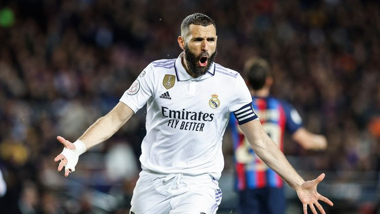 benzema treble as madrid beat barca