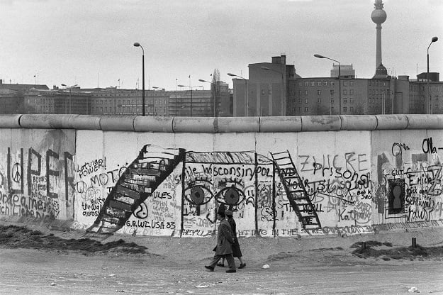 In this file photo taken on April 29, 1984 West Berlin various graffiti are seen on the Berlin Wall (Photo: AFP)