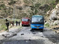 chinese workers were targeted by a suicide bomber who rammed into their vehicle on a mountainous road near one of the dam sites photo afp