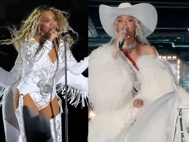 beyonc takes the stage at nfl halftime with western themed christmas performance