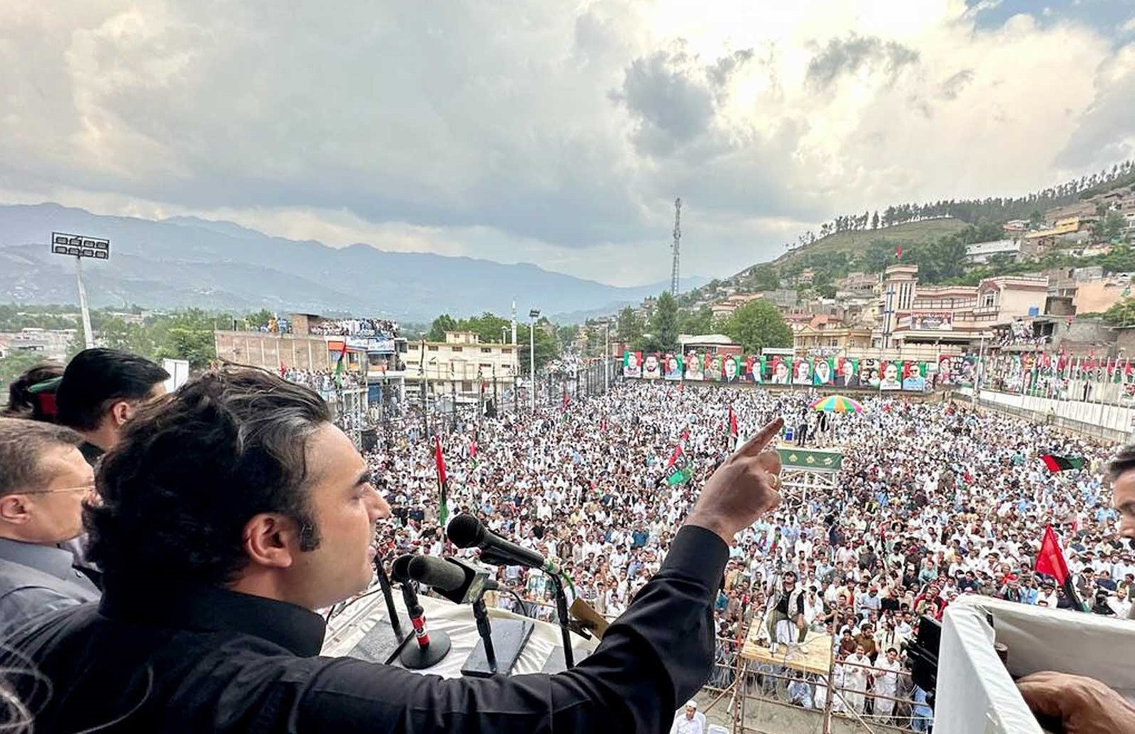 ppp chairman bilawal bhutto zardari addresses a rally at khwazakhela in swat photo nni