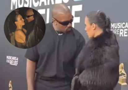 bianca censori after party dress Bianca Censori dance in black bodysuit at Grammys after-party with Kanye  West