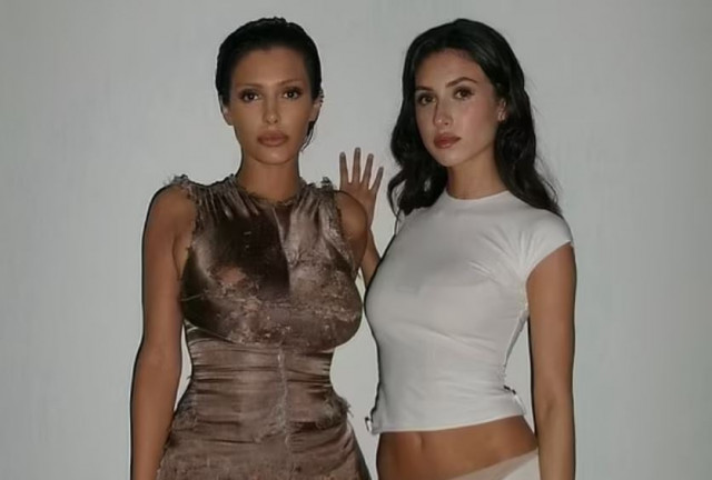 bianca censori wears matching outfits with sister angelina at kanye s vultures 2 listening party bianca censori wears matching outfits with sister angelina at kanye s vultures 2 listening party