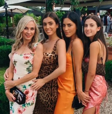 In an older photo, Censori, positioned second from the left, is pictured with her mother Alexandra, on the left, and her sisters Alyssia and Angelina. (Image: alyssia.censori on Instagram via Page Six)