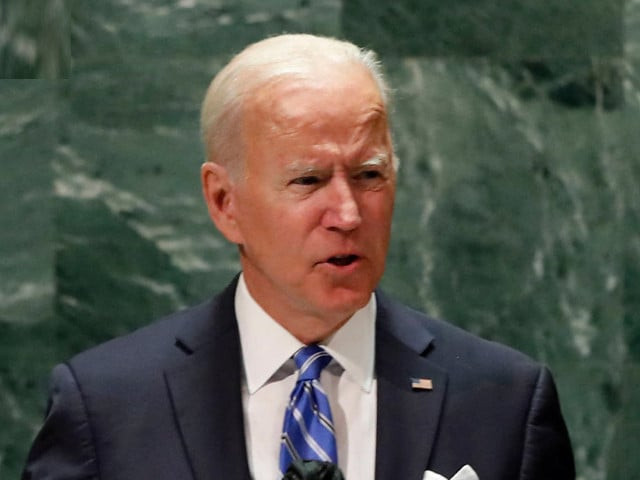 us president joe biden addressing his first united nations address on tuesday photo afp us president joe biden addressing his first united nations address on tuesday photo afp