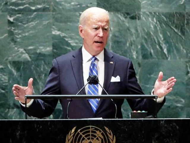 us president joe biden addressing the 193 member un general assembly in its high level debate on wednesday screengrab