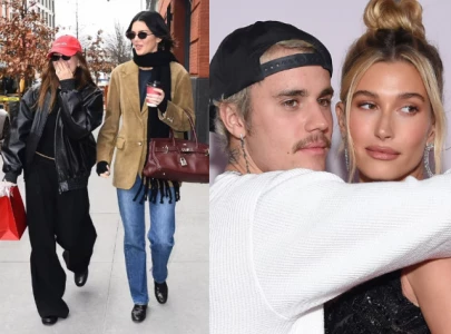 hailey bieber appears cheerful with kendall jenner amid justin bieber s distressed look