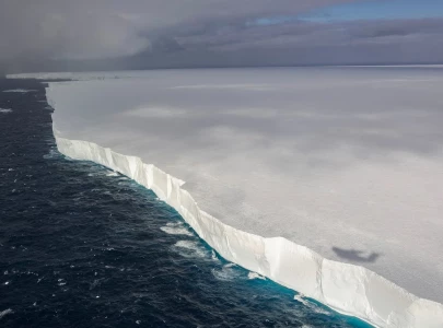 world s largest iceberg twice the size of london grounds near south georgia island