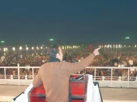 ppp chairman bilawal bhutto zardari addresses a huge rally at garhi khuda bakhsh photo express